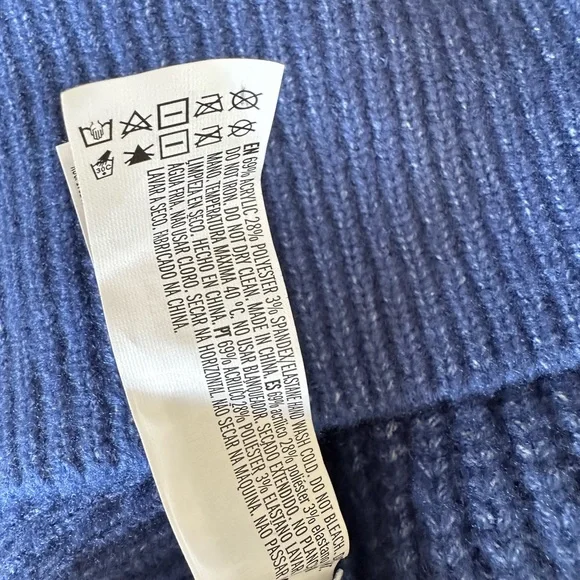 Cozy Ribbed Royal Blue Cropped Sweater - FOREVER 21 Women’s Size M - Picture 3 of 5